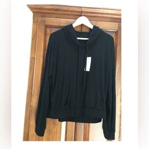 NWT, Black Christy Hoodie, MADE IN ITALY, 
Black Hoodie Sweatshirt